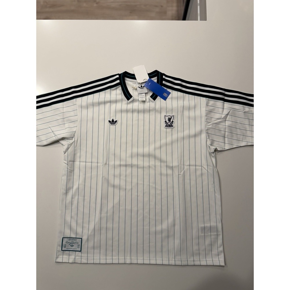 Adidas Liverpool FC Terrace Icons Jersey JW5466 White Mens L NWT